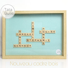 Charger l&#39;image dans la galerie, Cadre Scrabble Famille XL - Bois