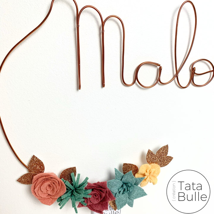 Prénom Fleuri  à personnaliser