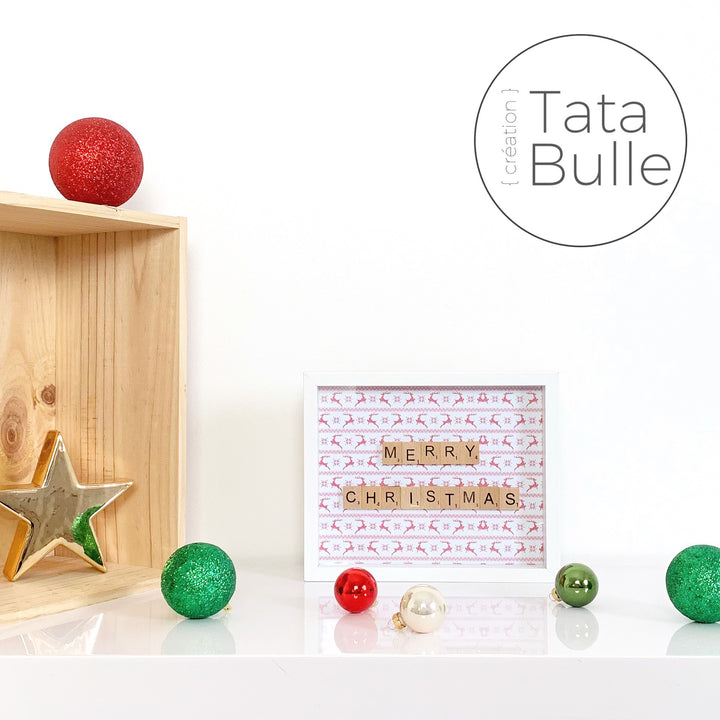 Cadre Scrabble citation - Merry Christmas