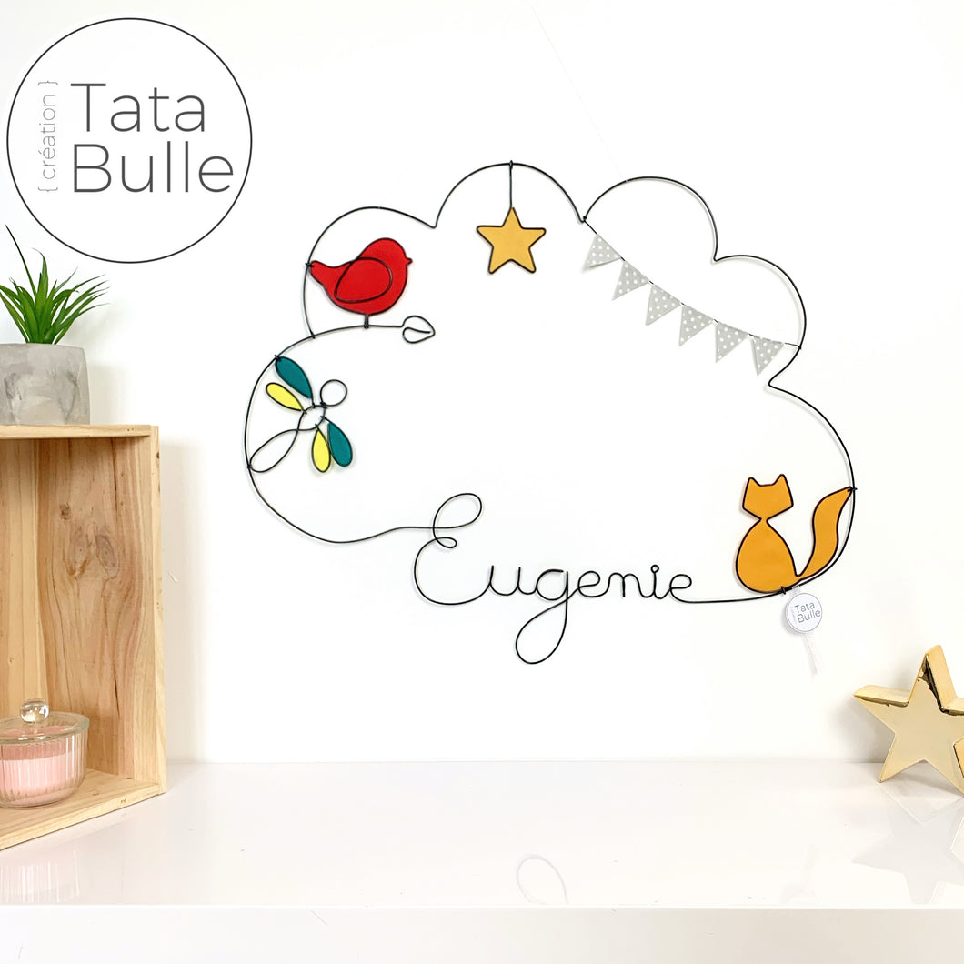 Mobile Prénom Nuage XL à personnaliser