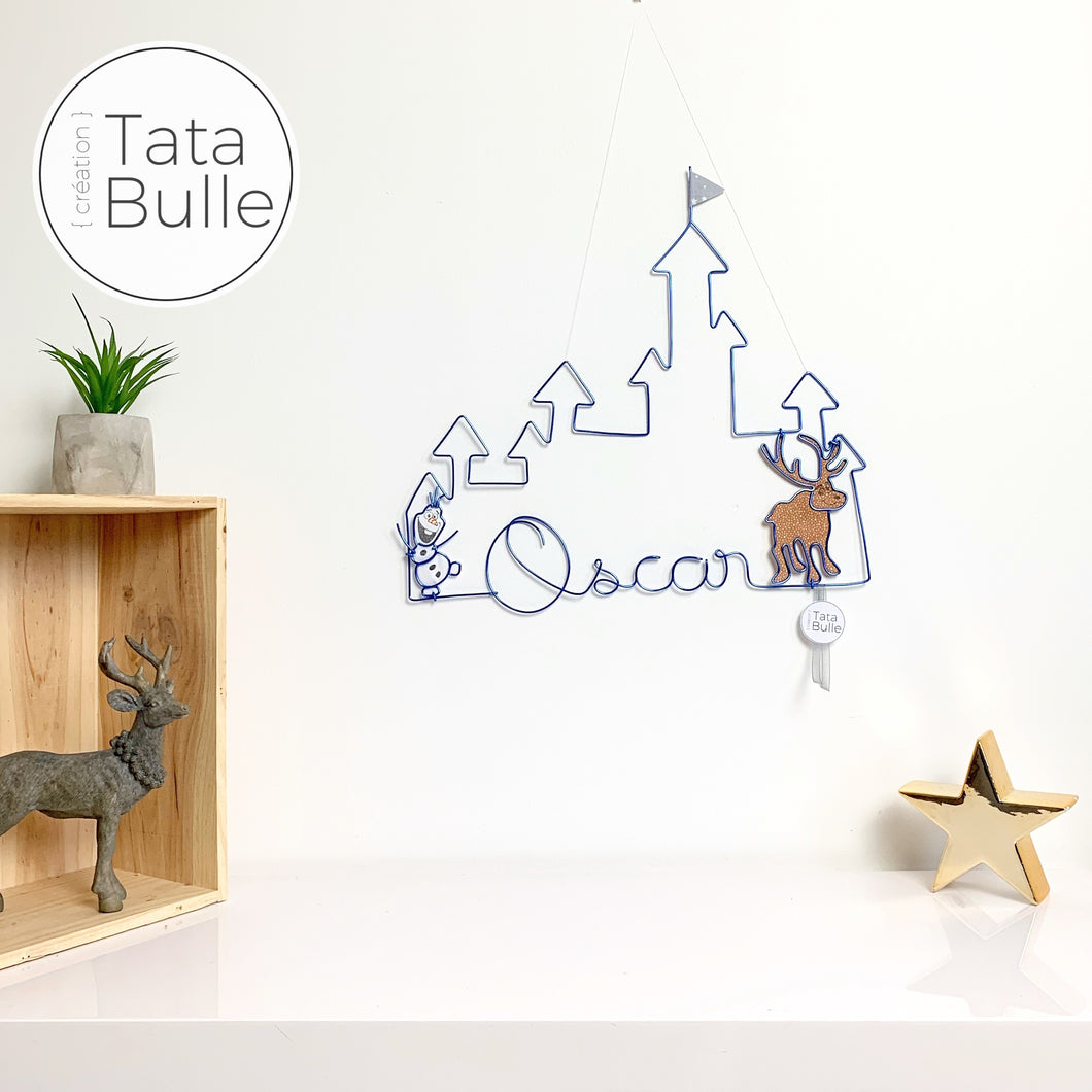 Mobile Prénom Château de Princesse à personnaliser