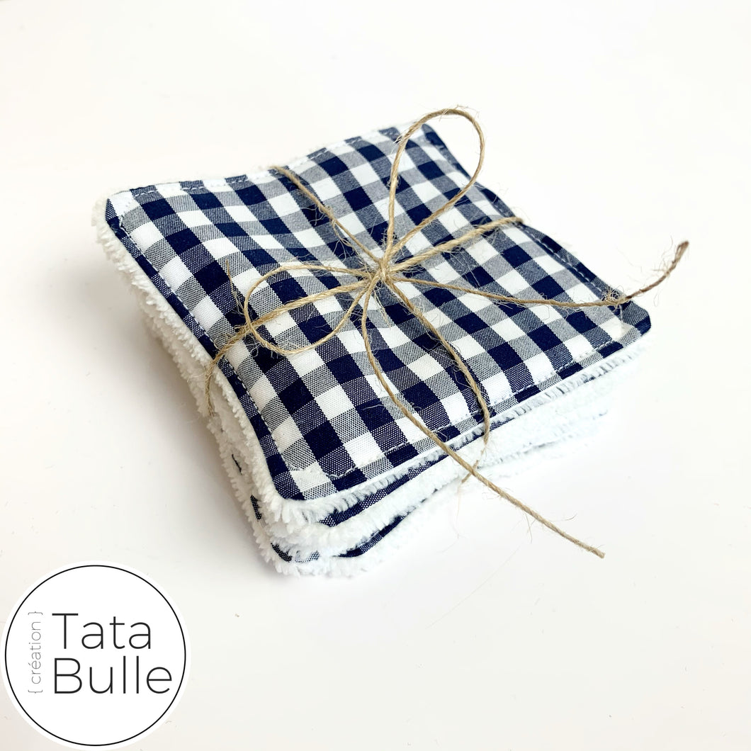 Lingettes démaquillantes, lavables et réutilisables