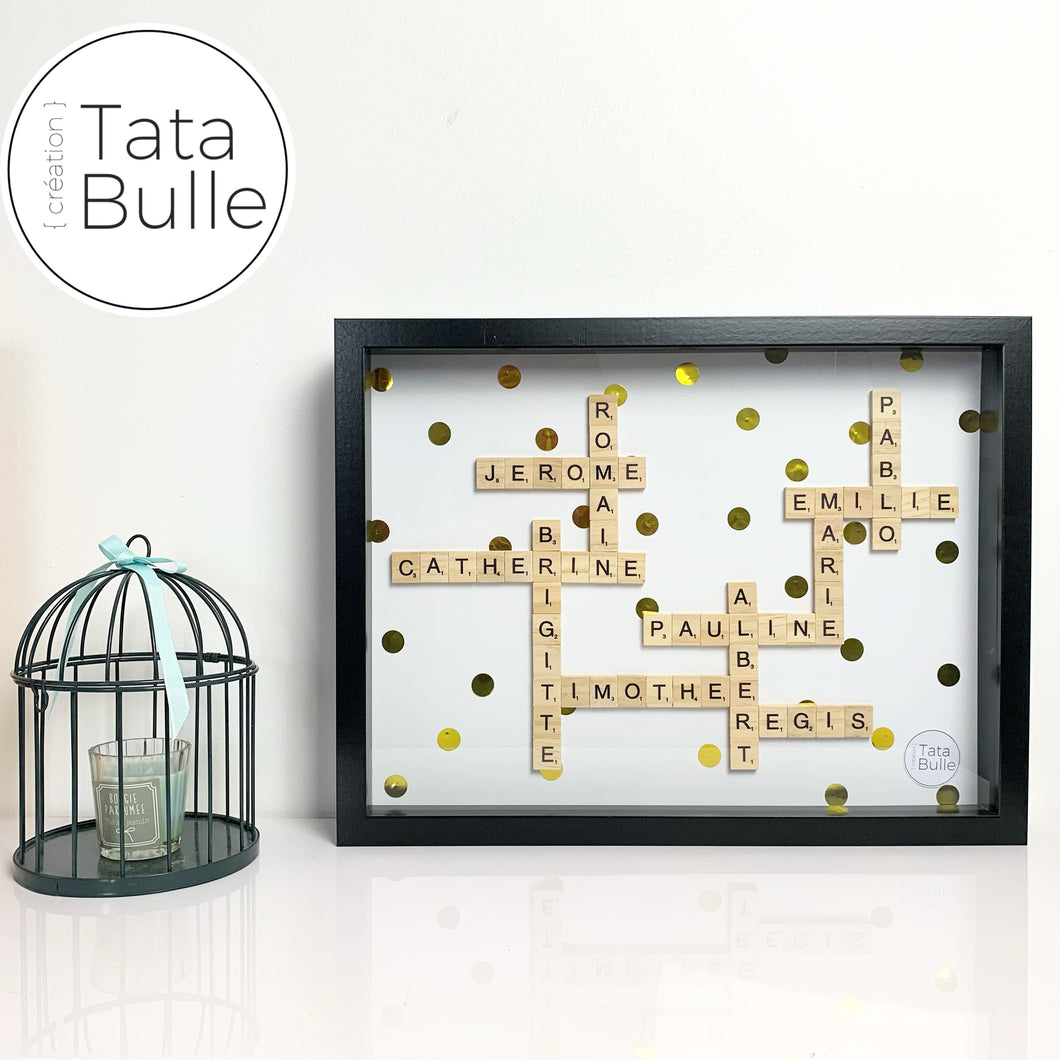 Cadre Scrabble Famille XL - Noir