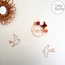 Charger l&#39;image dans la galerie, Mini Couronne Love Fleurie - Belle - Cercle doré