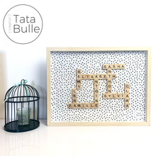 Charger l&#39;image dans la galerie, Cadre Scrabble Famille XL - Bois