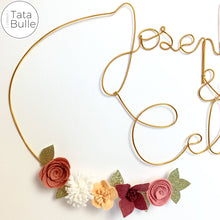 Charger l&#39;image dans la galerie, Prénom Double Fleuri à personnaliser