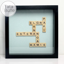 Charger l&#39;image dans la galerie, Cadre Scrabble Famille - Noir