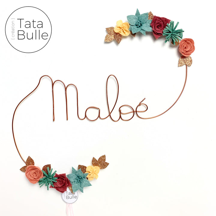 Prénom Fleuri  à personnaliser