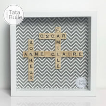 Charger l&#39;image dans la galerie, Cadre Scrabble Famille - Blanc