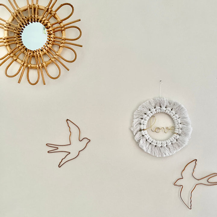 Mini couronne macramé - Love