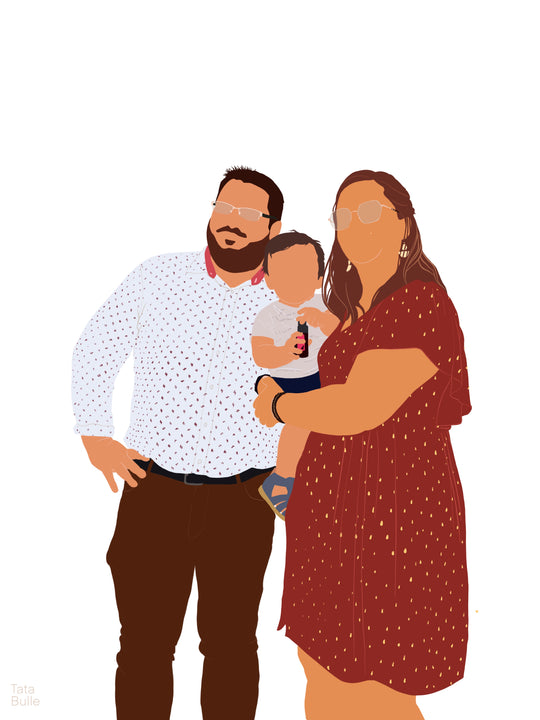 Illustration personnalisée - Trio