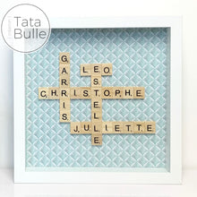 Charger l&#39;image dans la galerie, Cadre Scrabble Famille - Blanc