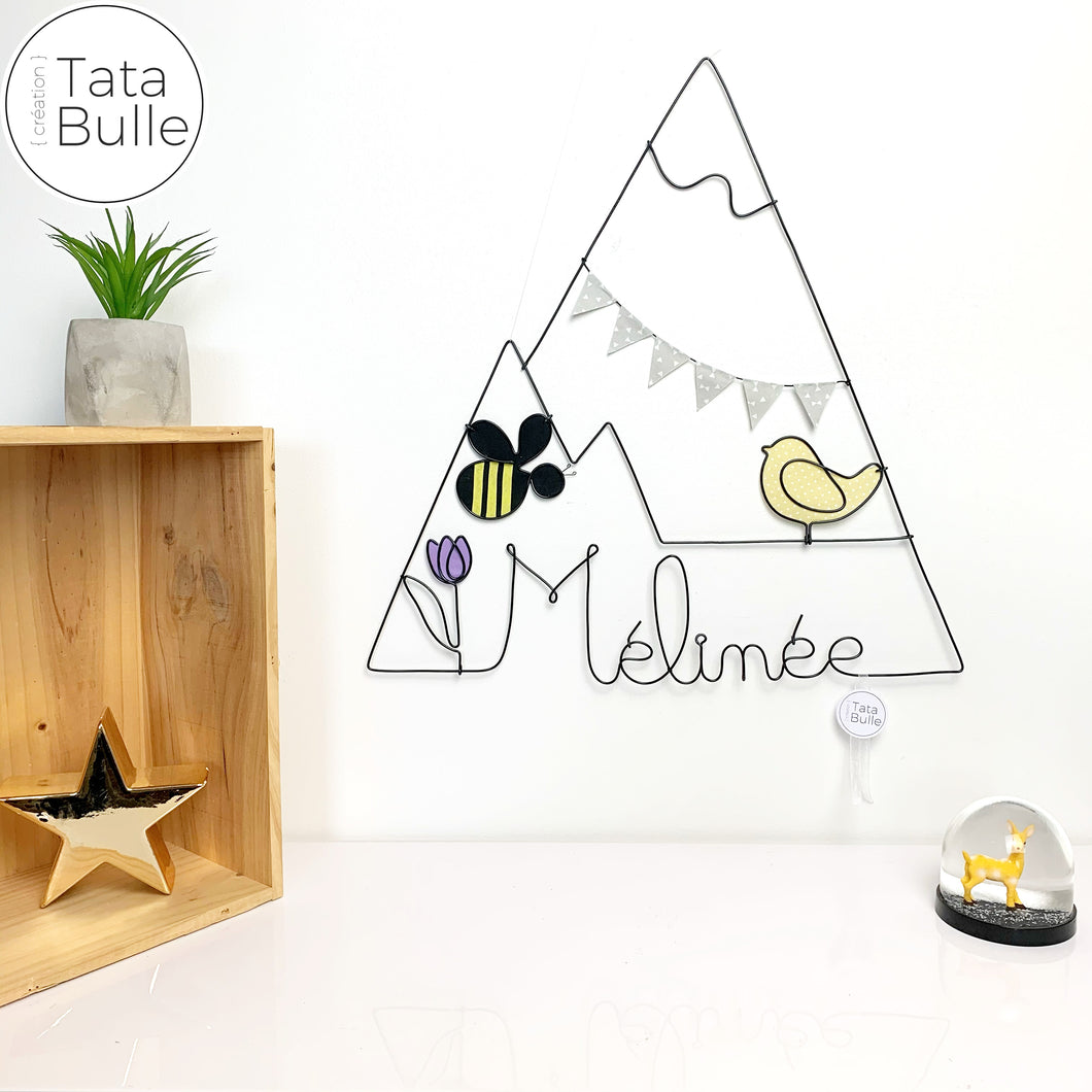 Mobile Prénom Montagne à personnaliser