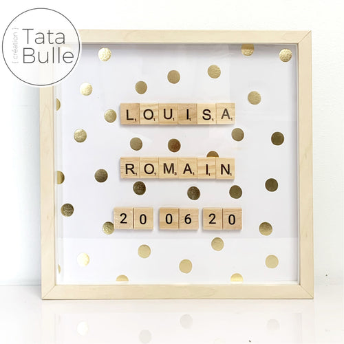 Cadre Scrabble Mariage - Save the date