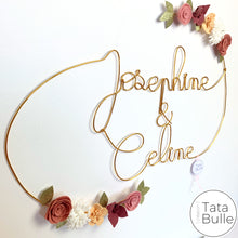 Charger l&#39;image dans la galerie, Prénom Double Fleuri à personnaliser