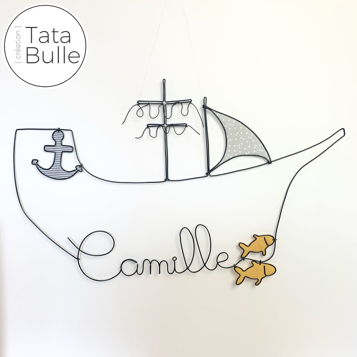 Mobile Prénom Bateau à personnaliser