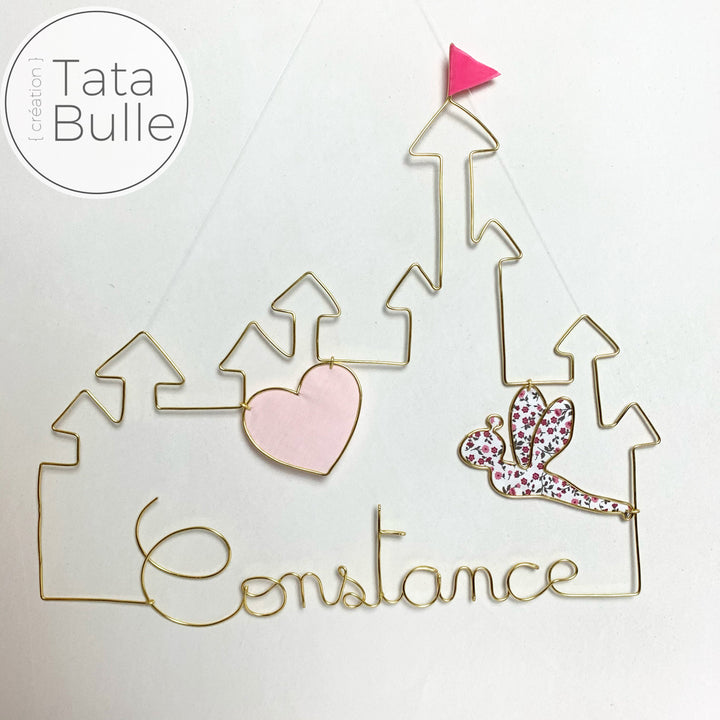 Mobile Prénom Château de Princesse à personnaliser