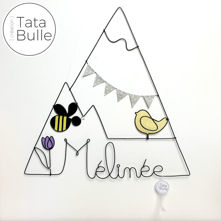 Mobile Prénom Montagne à personnaliser