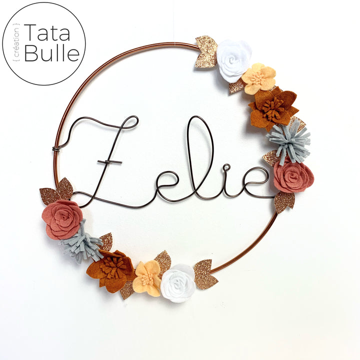 Couronne Prénom Fleurie à personnaliser