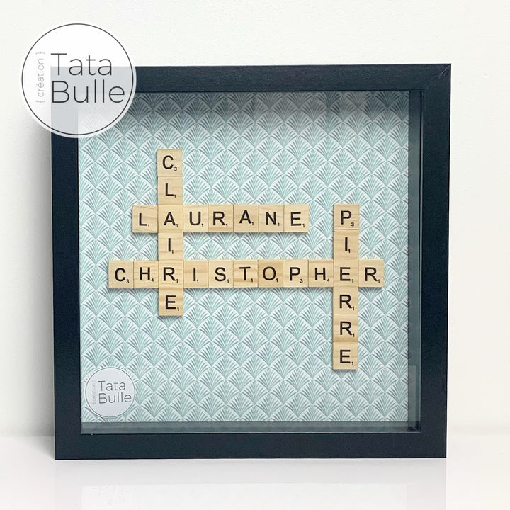 Cadre Scrabble Famille - Noir
