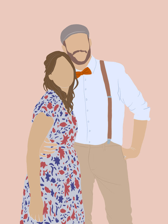 Illustration personnalisée - Duo