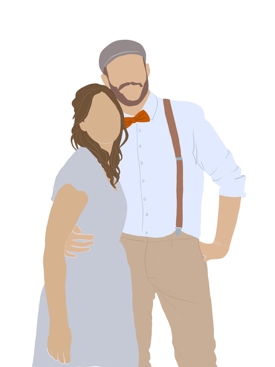 Illustration personnalisée - Duo