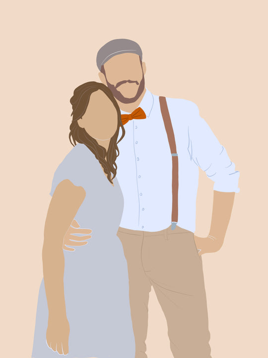 Illustration personnalisée - Duo