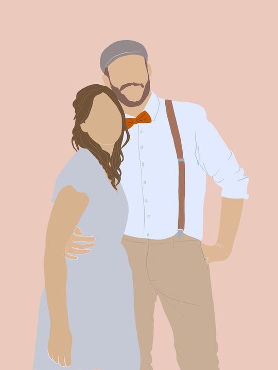 Illustration personnalisée - Duo